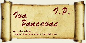 Iva Pančevac vizit kartica